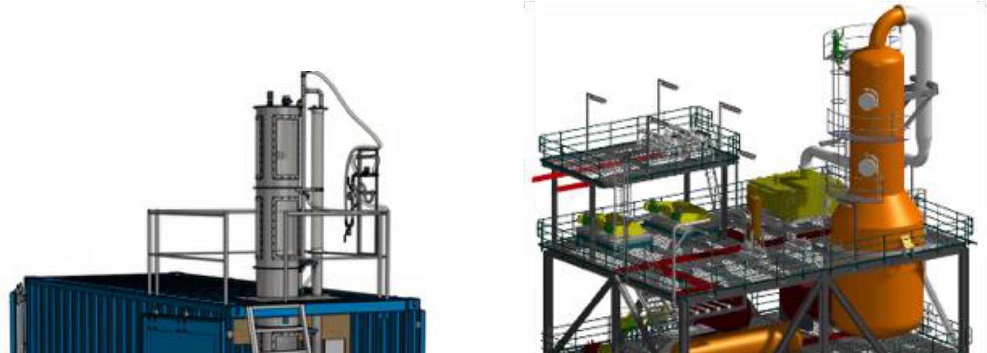 3D process skid and equipment renders
