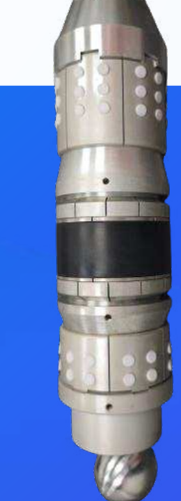 Double-slip packer element dissolvable bridge plug